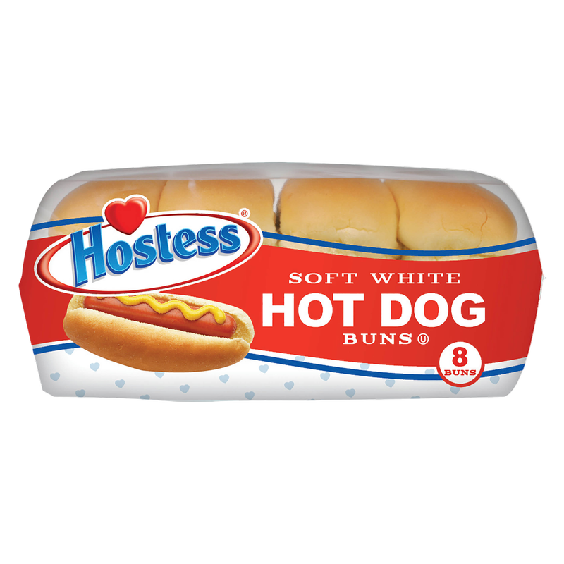 Hostess Soft White Hot Dog Buns - 8ct