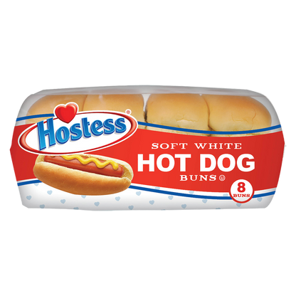 Hostess Soft White Hot Dog Buns - 8ct