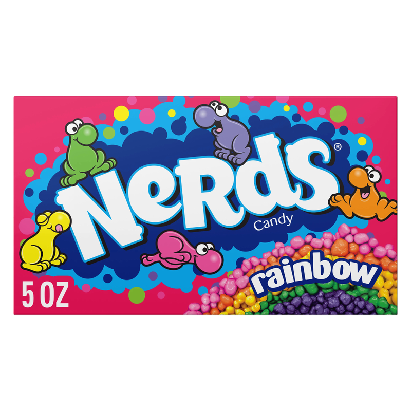 NERDS Candy, Theater Box, Rainbow, Crunchy Fruity, 5 oz