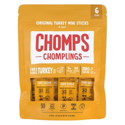 CHOMPS Mini Original Turkey Chomplings, 0.5oz 6ct