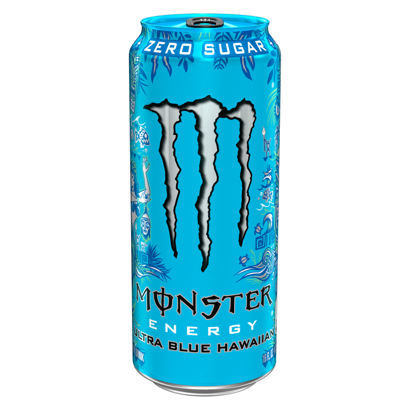 Monster Energy Ultra Blue Hawaiian Energy Drink 16oz Can