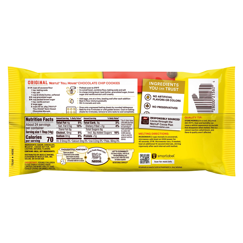 Nestle Toll House Semi-Sweet Chocolate Chips 12oz
