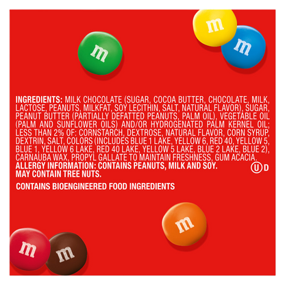 M&M'S Minis Peanut Butter Milk Chocolate Candy,  1.74 Oz Mega Tube (Packaging May Vary)