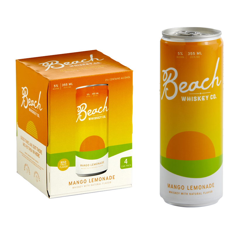 Beach Whiskey Mango Lemonade Rtd 4pk 355ml 5% ABV