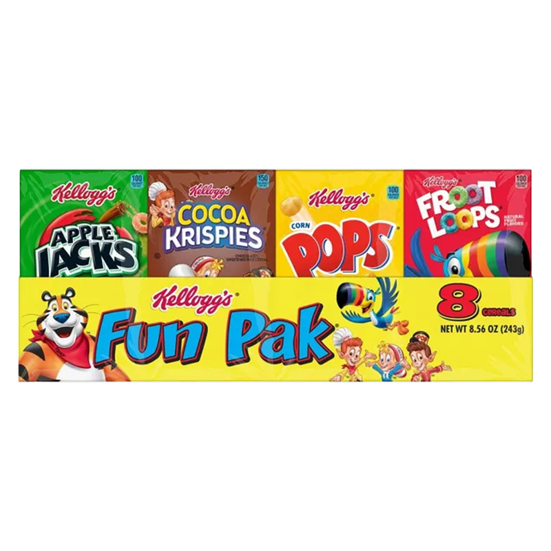 Kellogg's Fun-Pack Breakfast Variety Cereal, 8-Pack