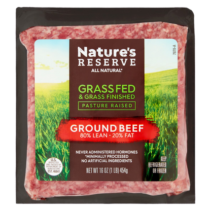 Grass Fed Ground Beef 80% Lean - 16oz