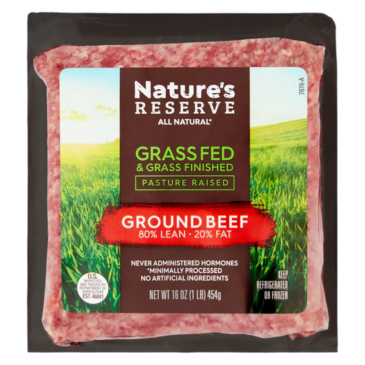 Grass Fed Ground Beef 80% Lean - 16oz