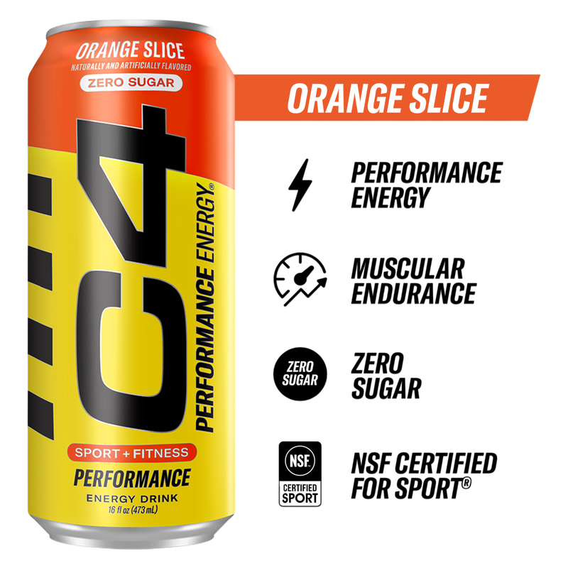 C4 On The Go Orange Slice 16oz Can