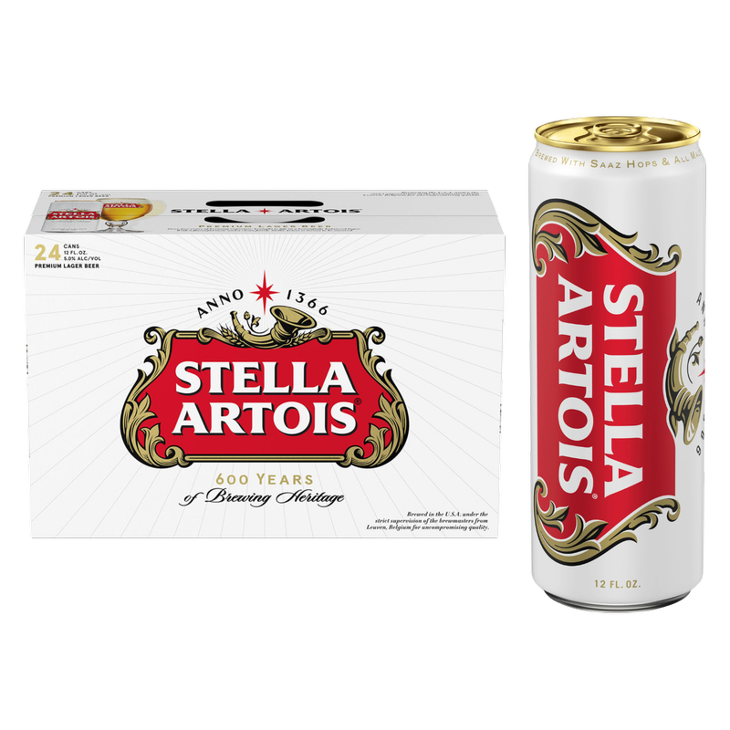 Stella Artois 24pk 12oz Can 5% ABV