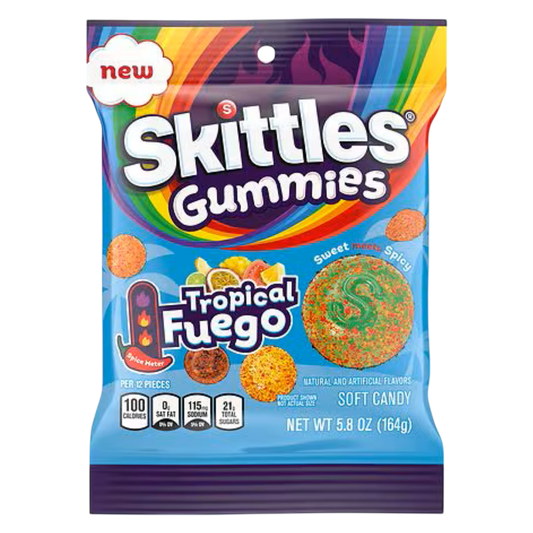 Skittles Gummies Tropical Fuego, 5.8 oz