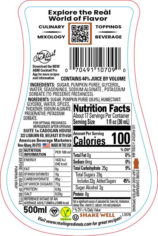 Simply Squeeze Pumpkin Real Pumpkin Puree Infused Syrup 16.9oz Btl