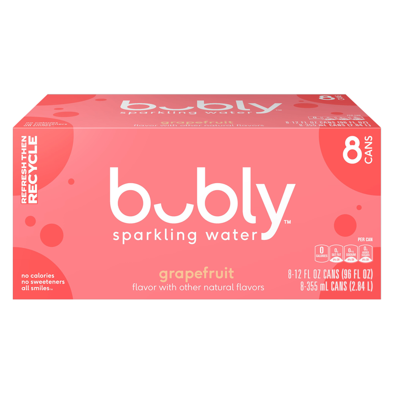 Bubly Grapefruit 8pk 12oz Can