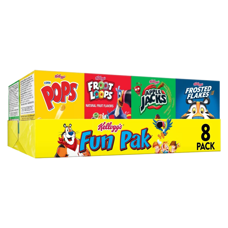 Kellogg's Fun-Pack Breakfast Variety Cereal, 8-Pack