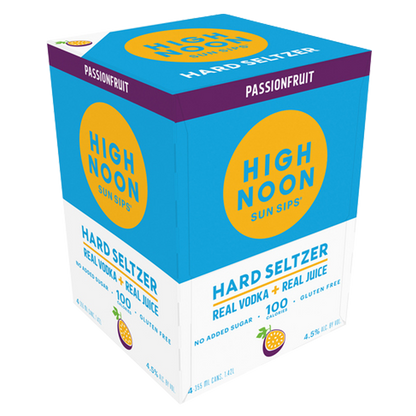 High Noon Passionfruit Vodka Hard Seltzer 4pk 12oz Can 4.5% ABV