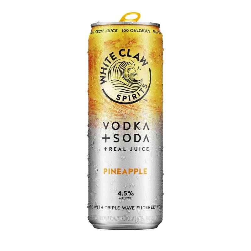 White Claw Hard Seltzer Vodka + Soda Pineapple 4pk 12oz Can 4.5% ABV
