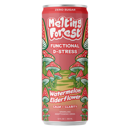 Melting Forest Watermelon Elderflower Mushroom D-Stress 12oz Can