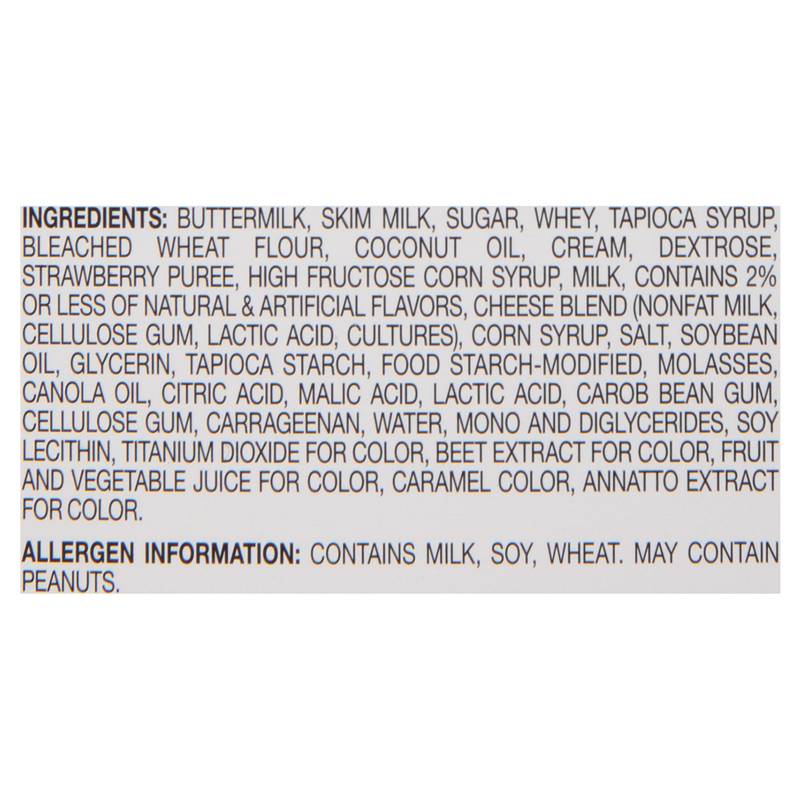 Blue Bunny Strawberry Cheesecake Soft Cones, Frozen Dessert, 4 Pack