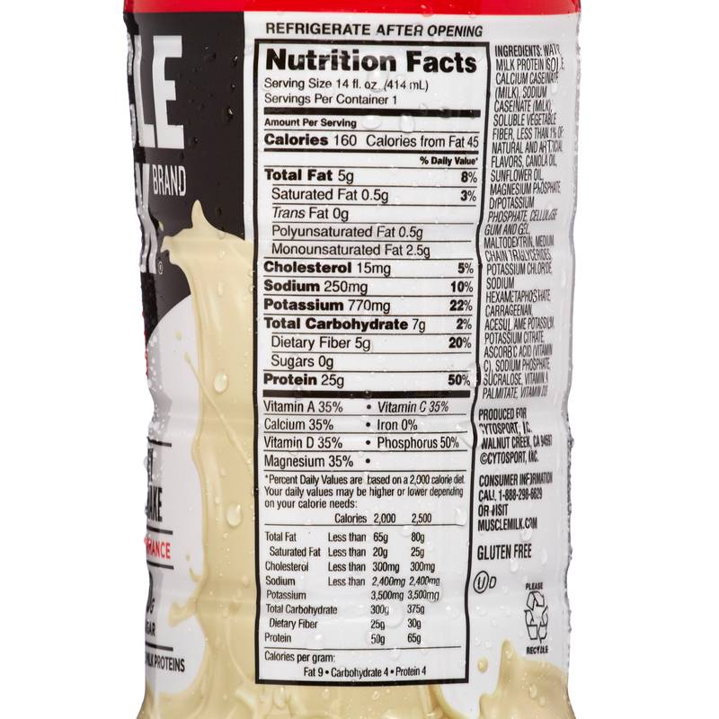 Muscle Milk Vanilla Protein Shake 14oz