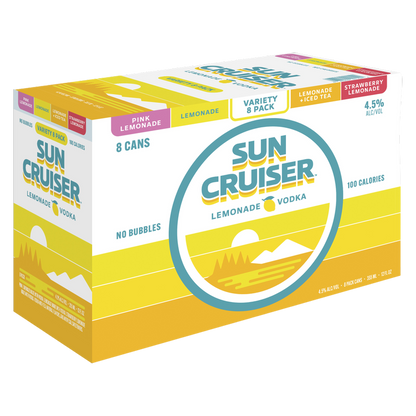 Sun Cruiser Lemonade Vodka Variety Pack 8pk 12oz Can 4.5% ABV