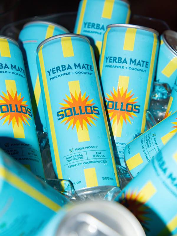 Sollos Yerba Mate Pineapple Coconut 12oz Can
