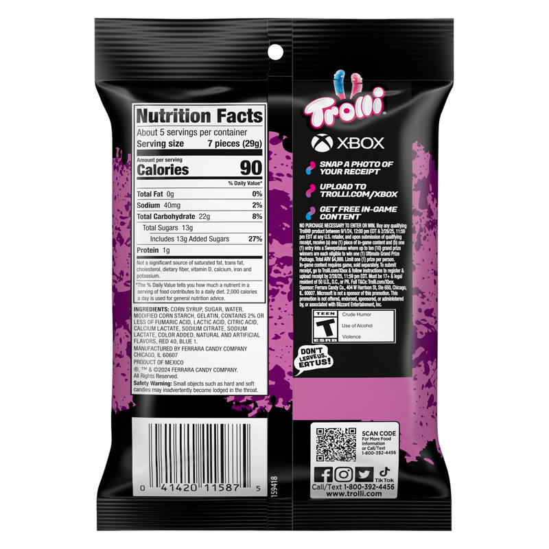 Trolli Very Berry Sour Brite Crawlers Gummy Candy 5oz