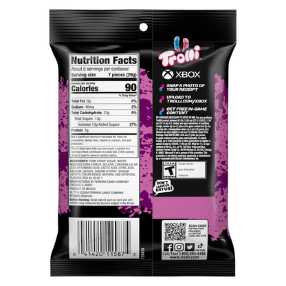 Trolli Very Berry Sour Brite Crawlers Gummy Candy 5oz