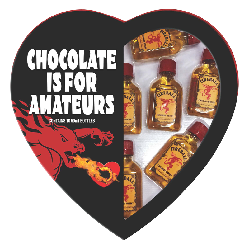 Fireball Cinnamon Whiskey Heart Gift Pack 10pk 50ml