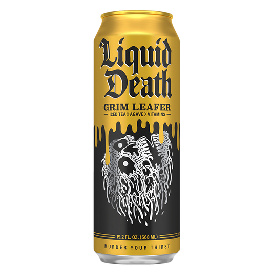 Liquid Death Iced Tea Grim Leafer 19.2oz King Size Can