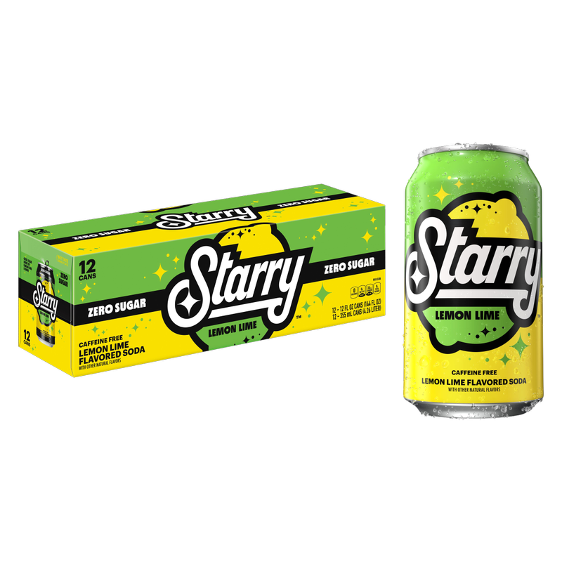 Starry Zero Sugar Lemon Lime 12pk 12oz Can