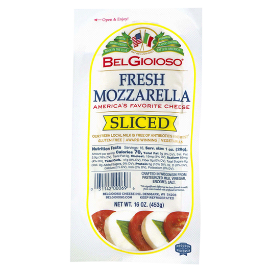BelGioioso Sliced Fresh Mozzarella Cheese - 16oz