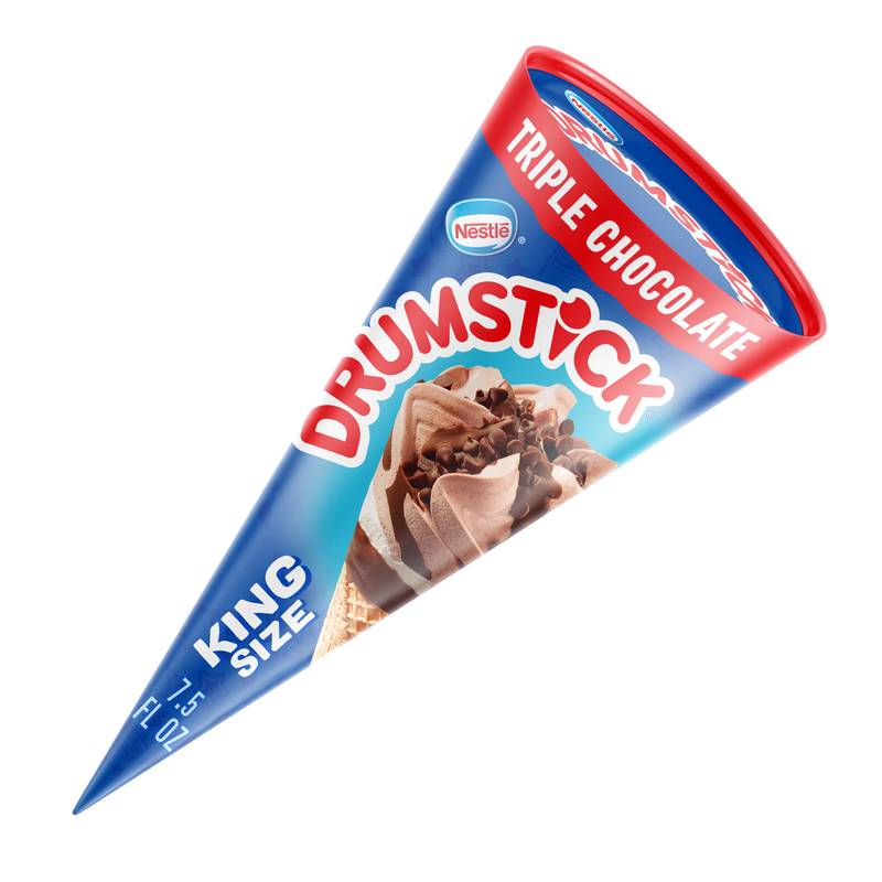Drumstick Triple Chocolate King Cone 1ct 7.5oz