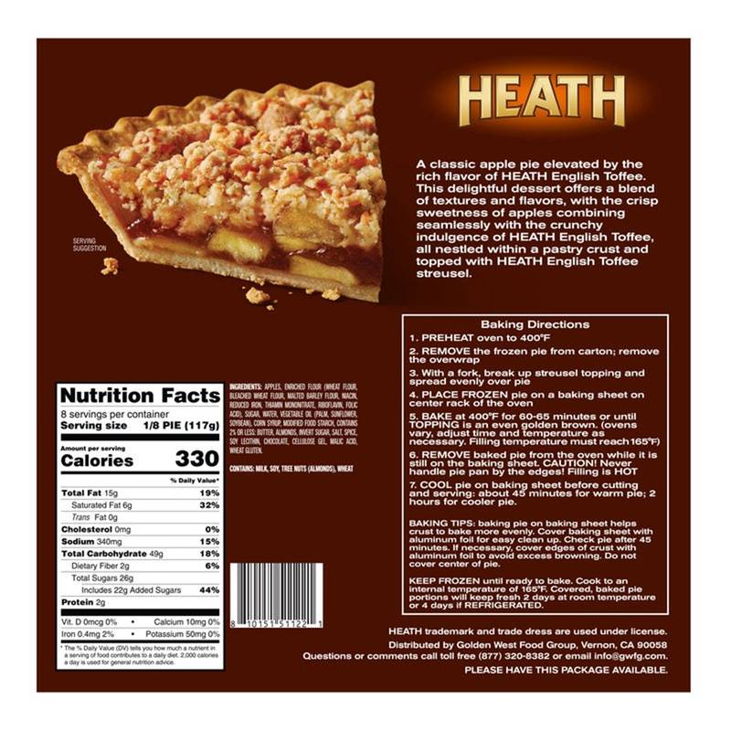 Heath Toffee Apple Pie 33oz