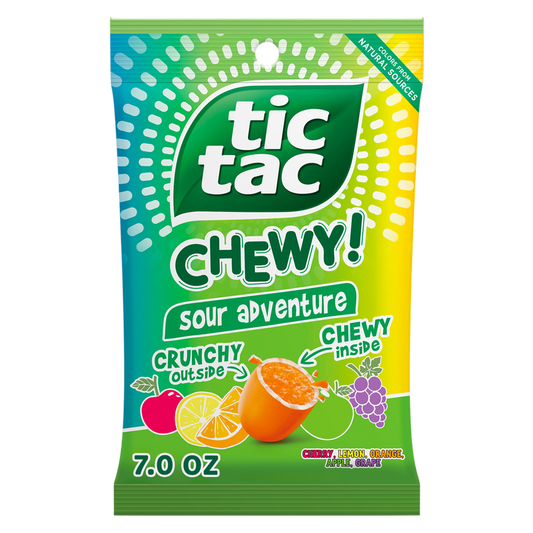 TIC TAC CHEWY! Sour Adventure Candy, Sour Candy, 7 oz