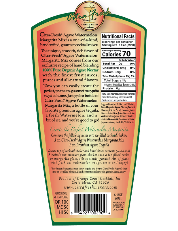 Citra Agave Watermelon Mixer 750ml Btl