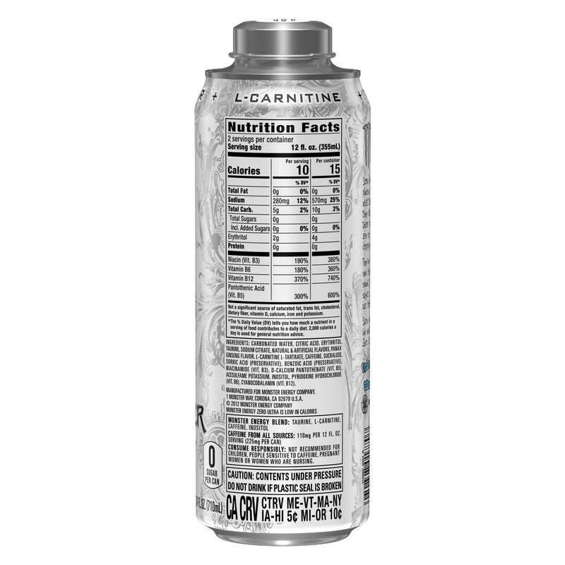 Monster Energy Zero Ultra 24oz Can