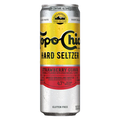 Topo Chico Hard Seltzer Strawberry Guava 24oz Can