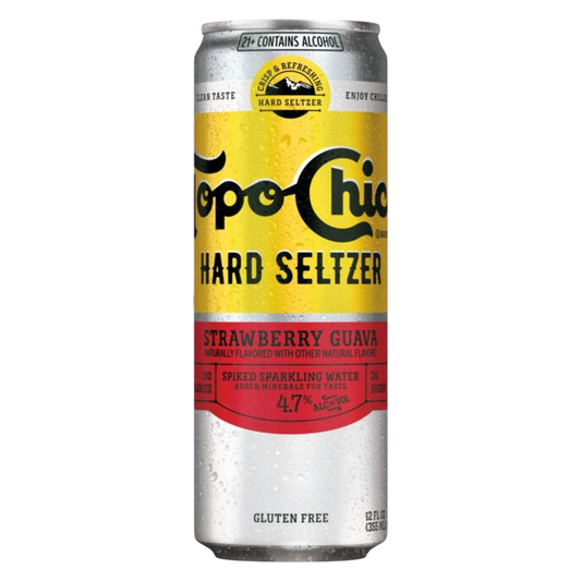 Topo Chico Hard Seltzer Strawberry Guava 24oz Can