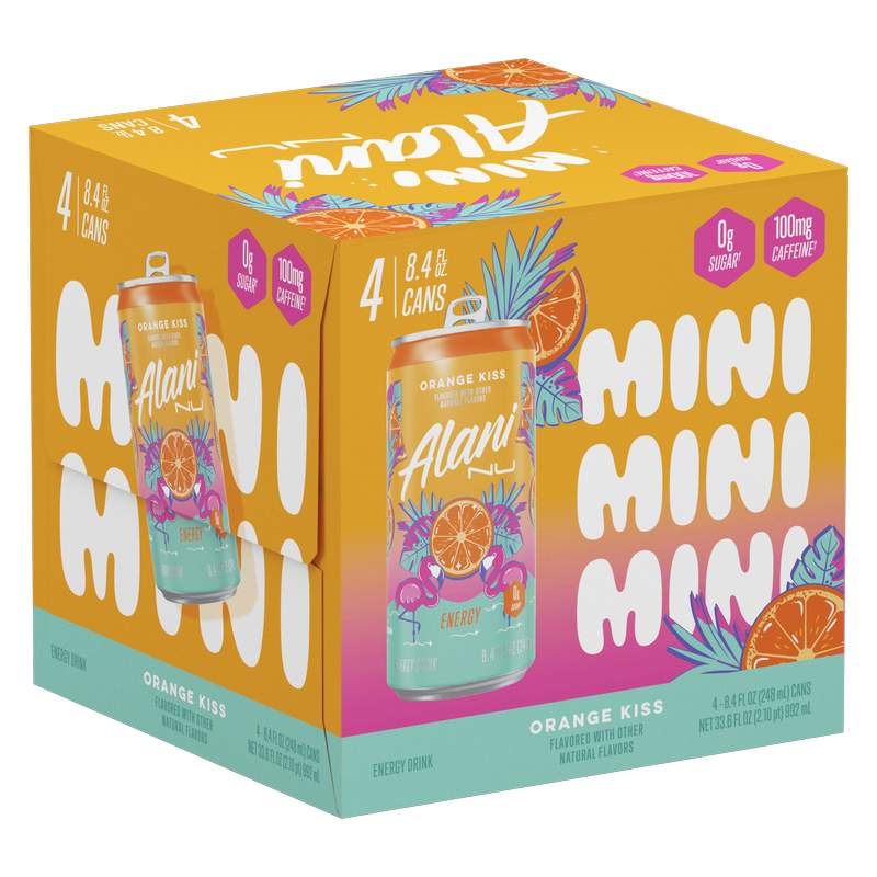 Alani Energy Orange Kiss 4pk 8.4oz Can