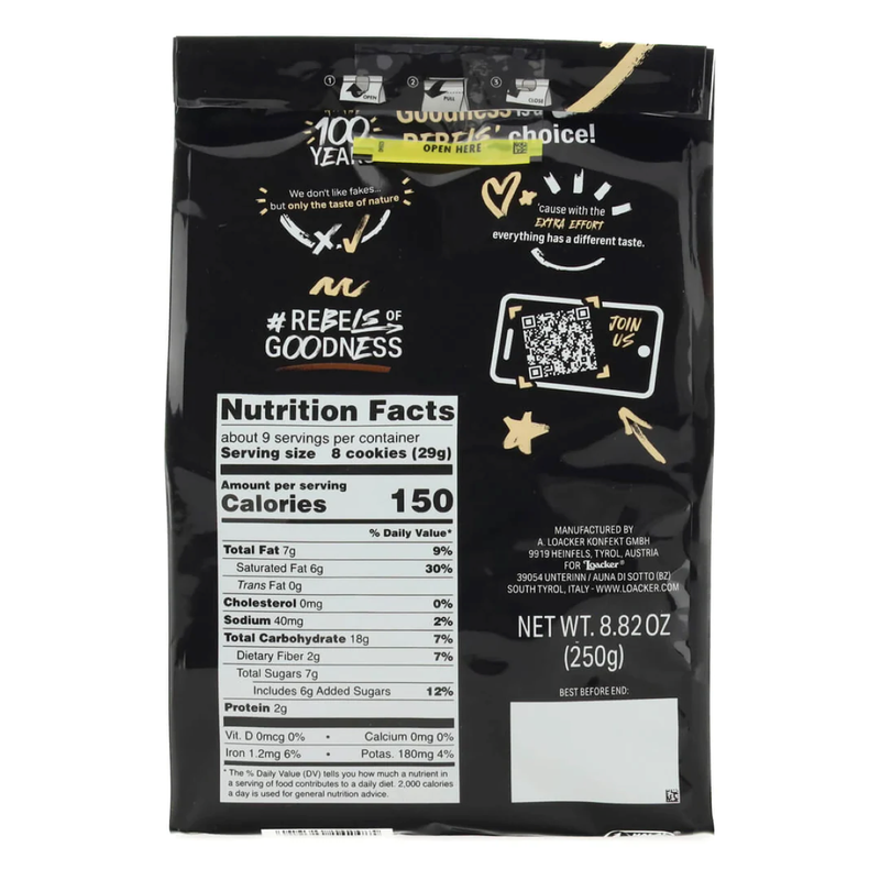 Loacker Quadratini Dark Chocolate Bite Size Wafer Cookies 8.82oz