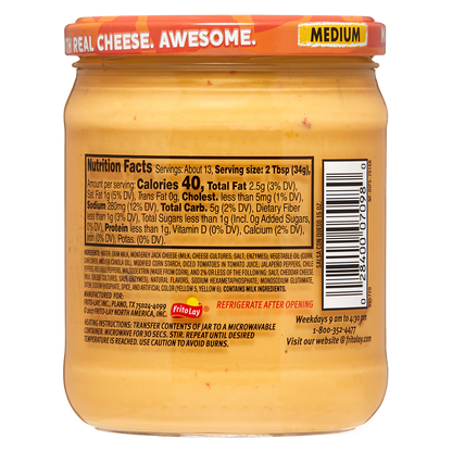 Tostitos Medium Salsa con Queso Dip 15oz