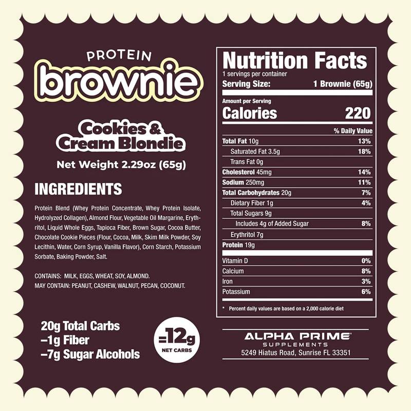Prime Bites Protein Brownie My Cookie Dough Bites Case 12 CT