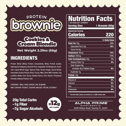 Prime Bites Protein Brownie My Cookie Dough Bites Case 12 CT
