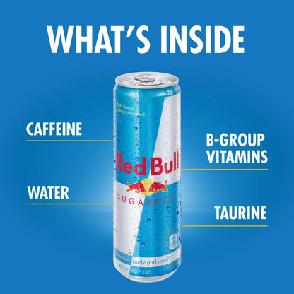 Red Bull Energy Drink Sugar Free 16oz Can