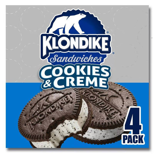 Klondike Cookies & Cream Ice Cream Sandwich, 4ct