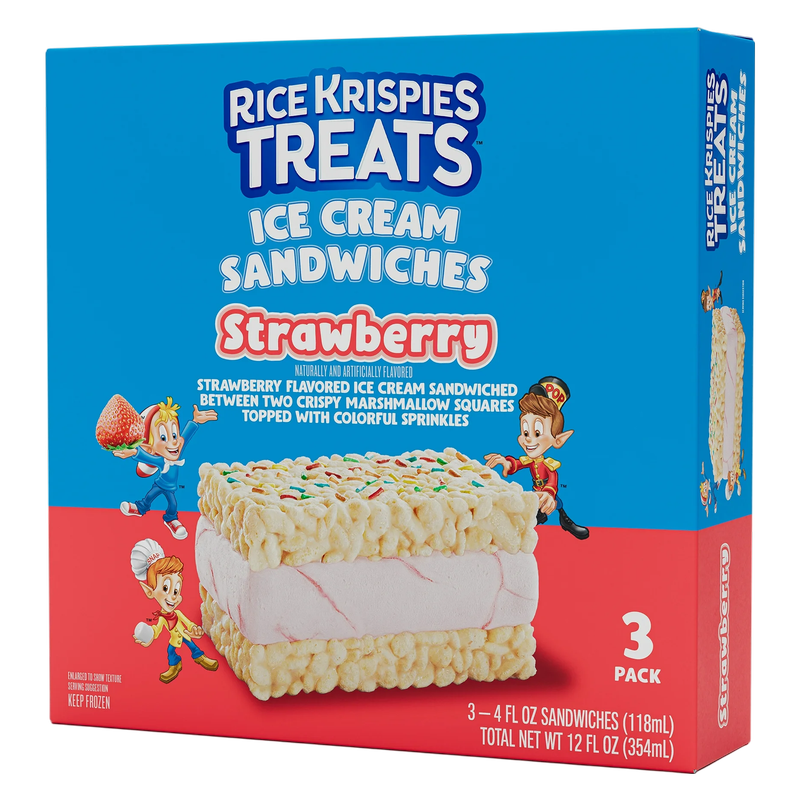 Rice Krispies Treat Strawberry Ice Cream Sandwiches 3ct
