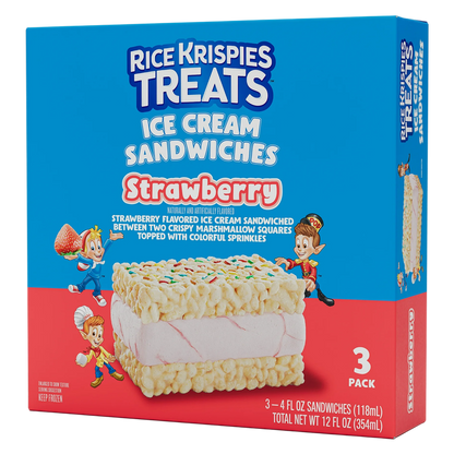 Rice Krispies Treat Strawberry Ice Cream Sandwiches 3ct