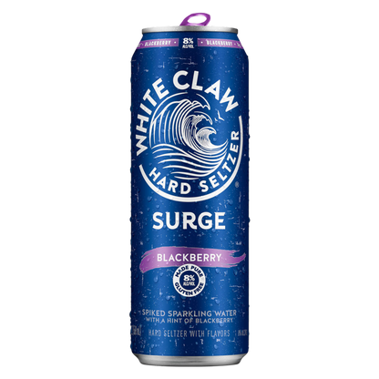 White Claw Hard Seltzer Surge Blackberry Single 19.2oz Can 8% ABV