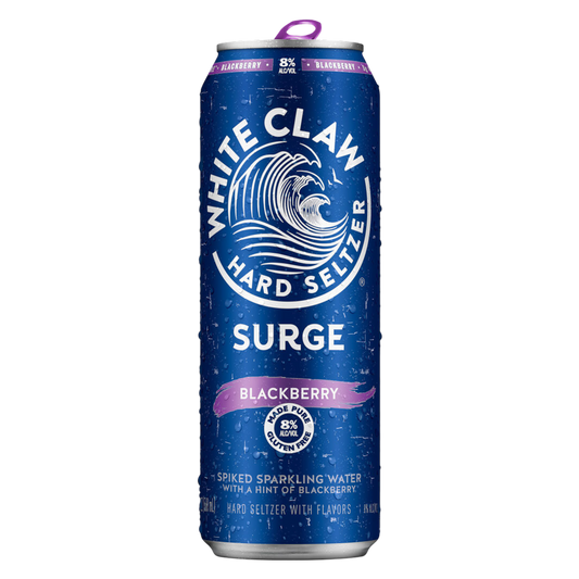 White Claw Hard Seltzer Surge Blackberry Single 19.2oz Can 8% ABV