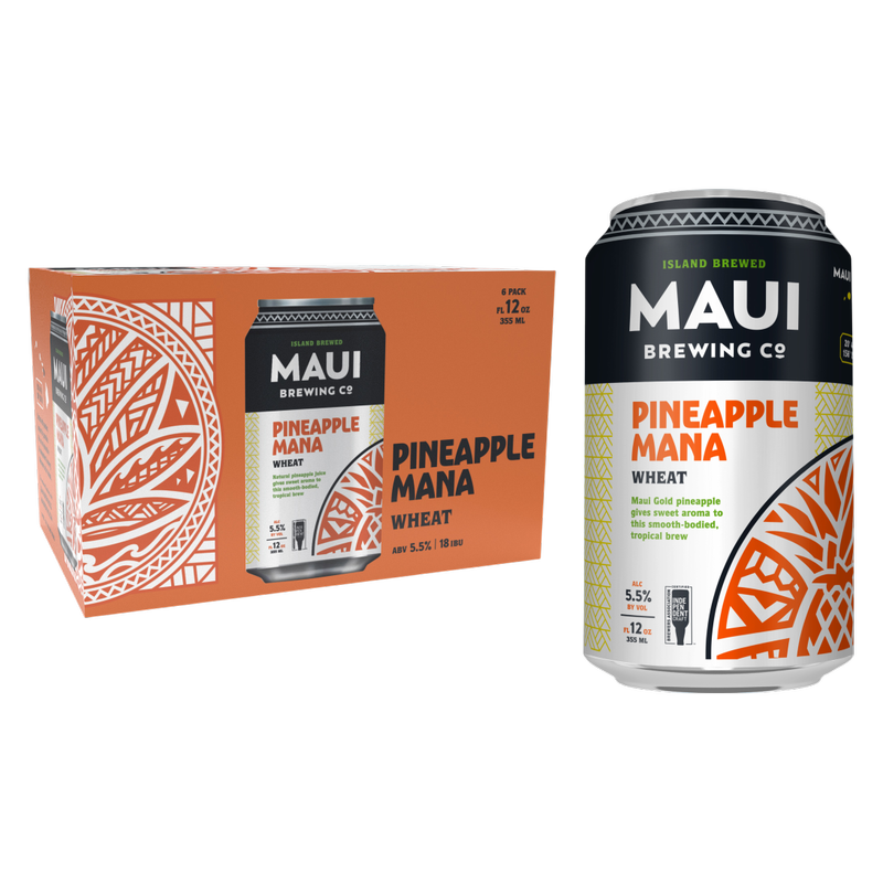 Maui Brewing Pineapple Mana Wheat 6pk 12oz Can 5.5% ABV