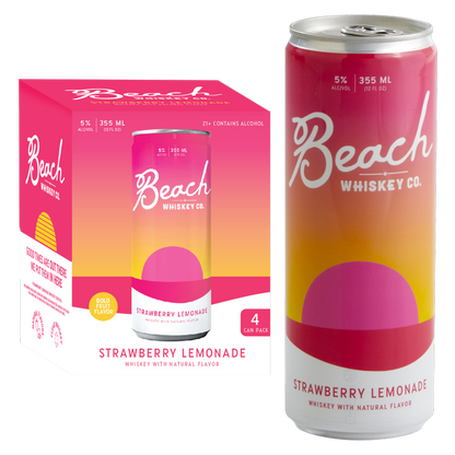 Beach Whiskey Strawberry Lemonade 4pk 12oz Can